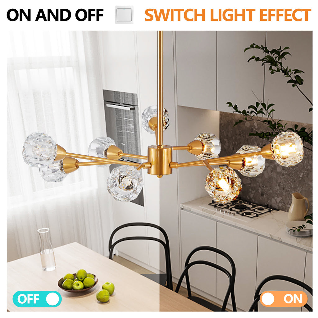 Modern Luxury Crystal Chandelier(No Bulb)