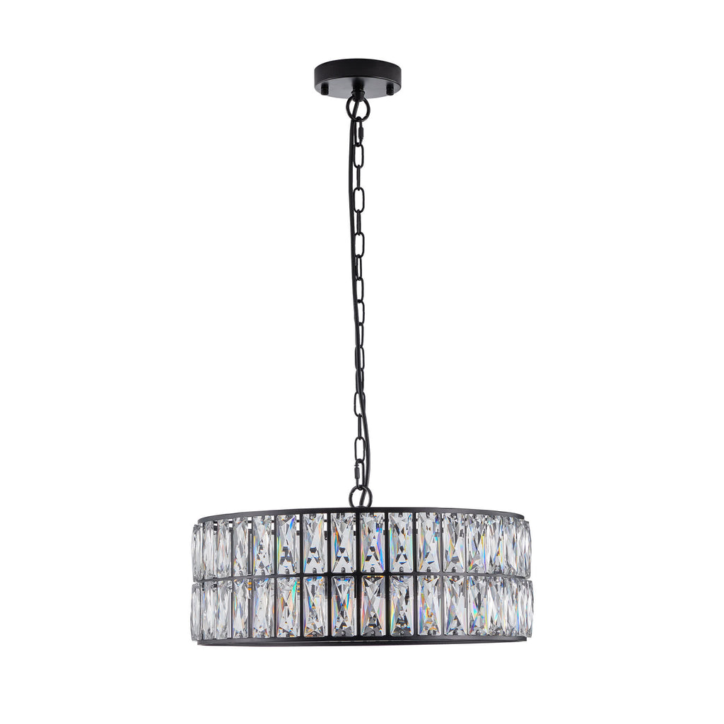 Modern Crystal Drum Chandelier(No Bulb)