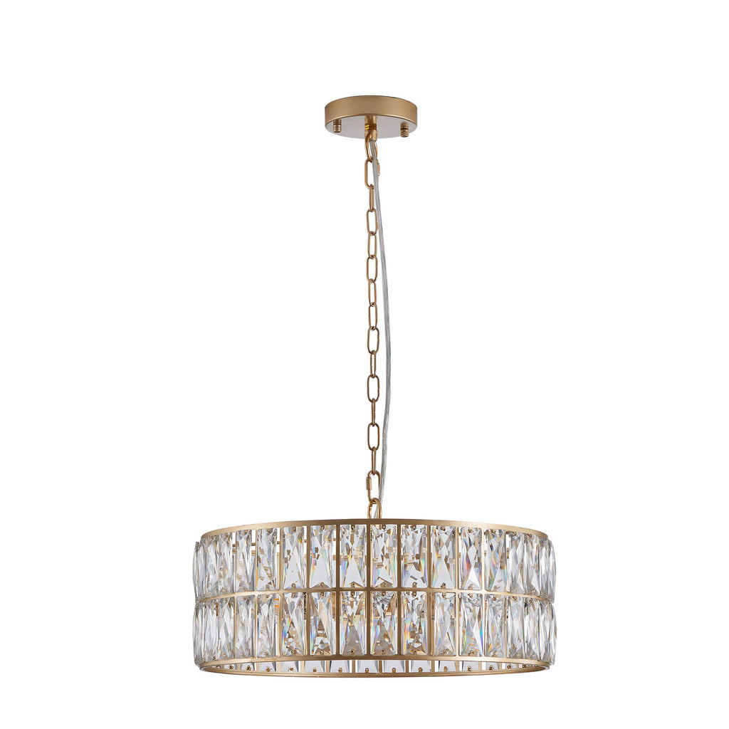 Modern Crystal Drum Chandelier(No Bulb)