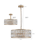 Modern Crystal Drum Chandelier(No Bulb) - image 26