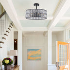 Modern Crystal Drum Chandelier(No Bulb) - image 4