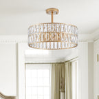 Modern Crystal Drum Chandelier(No Bulb) - image 22