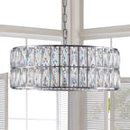 Modern Crystal Drum Chandelier(No Bulb) - Chrome - 18 Inch - image 9
