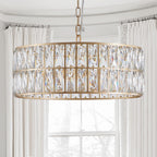 Modern Crystal Drum Chandelier(No Bulb) - Golden - 18 Inch - image 18