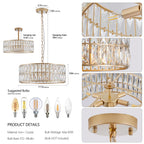Modern Crystal Drum Chandelier(No Bulb) - image 25