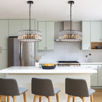 Modern Crystal Drum Chandelier(No Bulb) - image 2