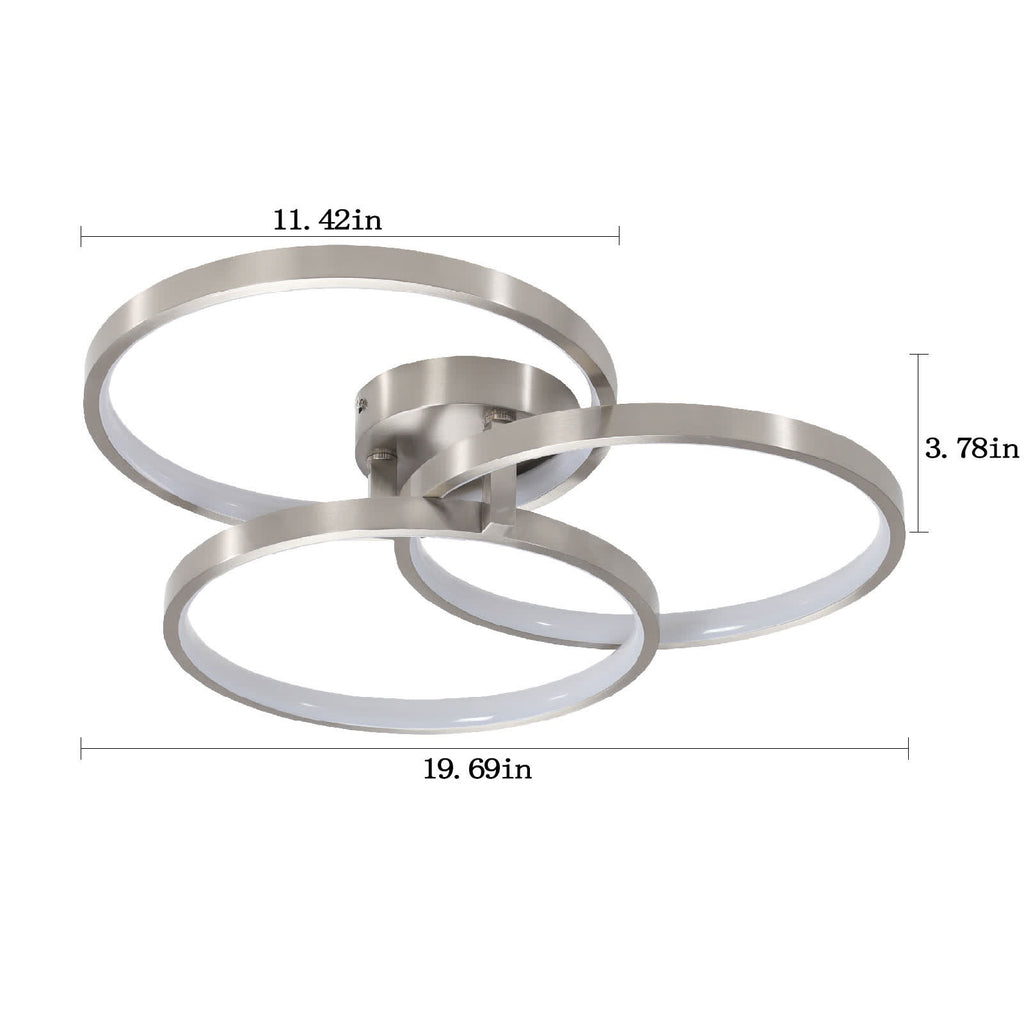 Modern LED 3-Ring Ceiling Light