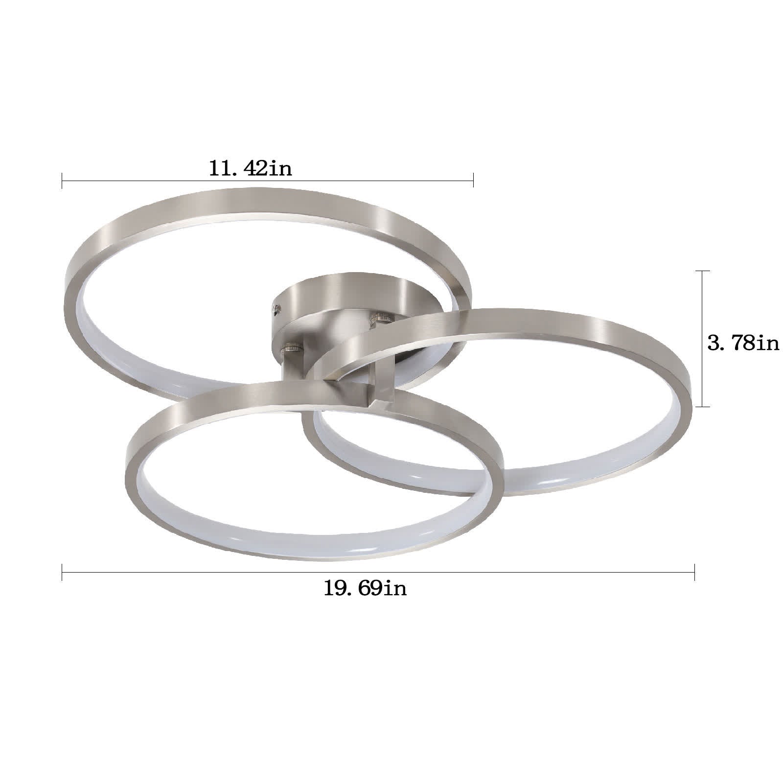 Modern LED 3-Ring Ceiling Light