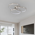 Modern LED 3-Ring Ceiling Light - Chrome - 20 Inch - image 10