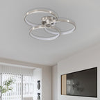 Modern LED 3-Ring Ceiling Light - Chrome - 20 Inch - image 10