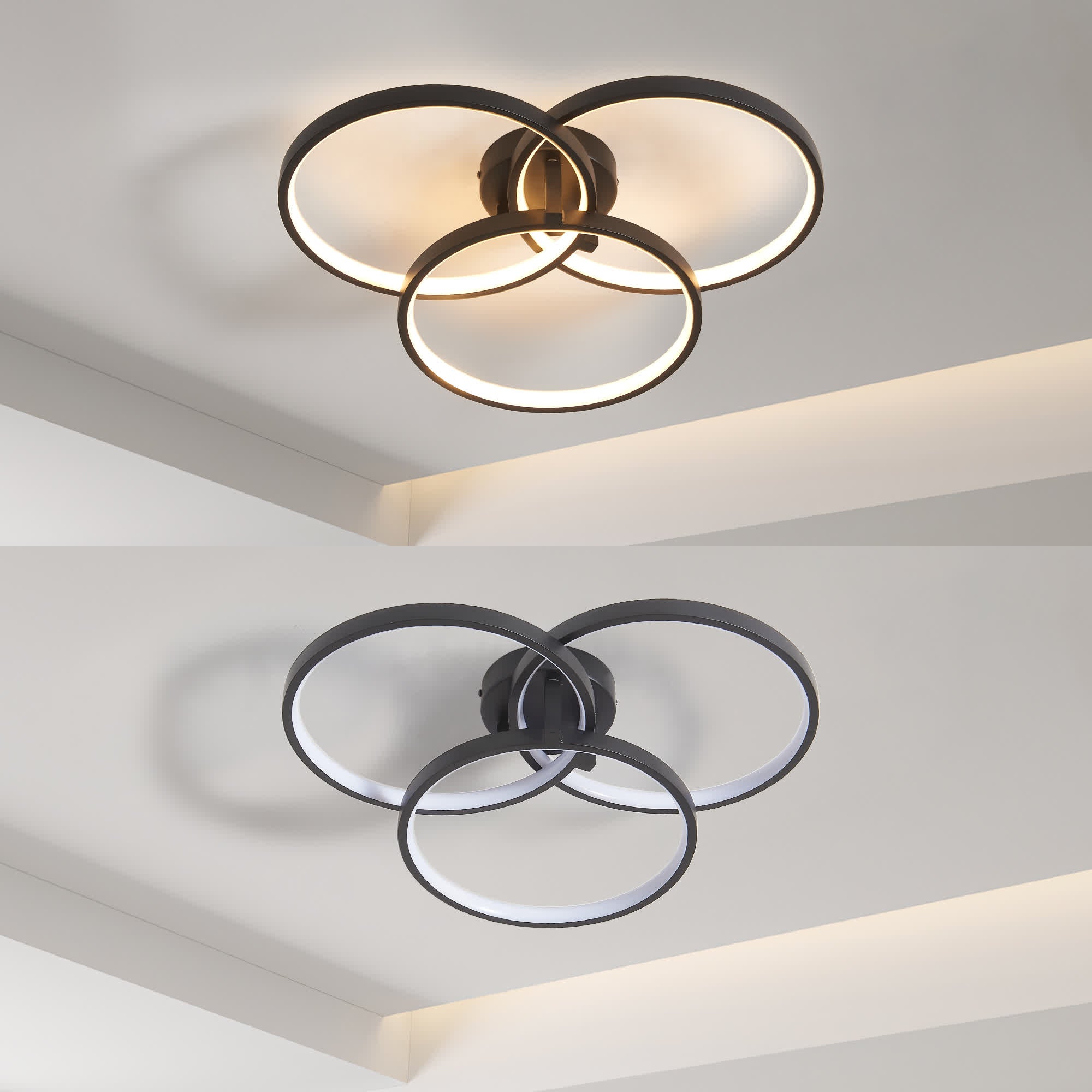 Modern LED 3-Ring Ceiling Light