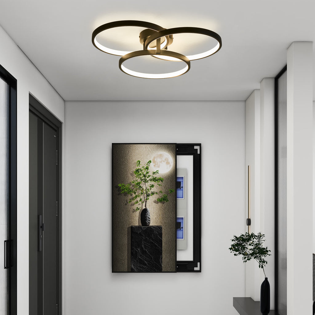 Modern LED 3-Ring Ceiling Light