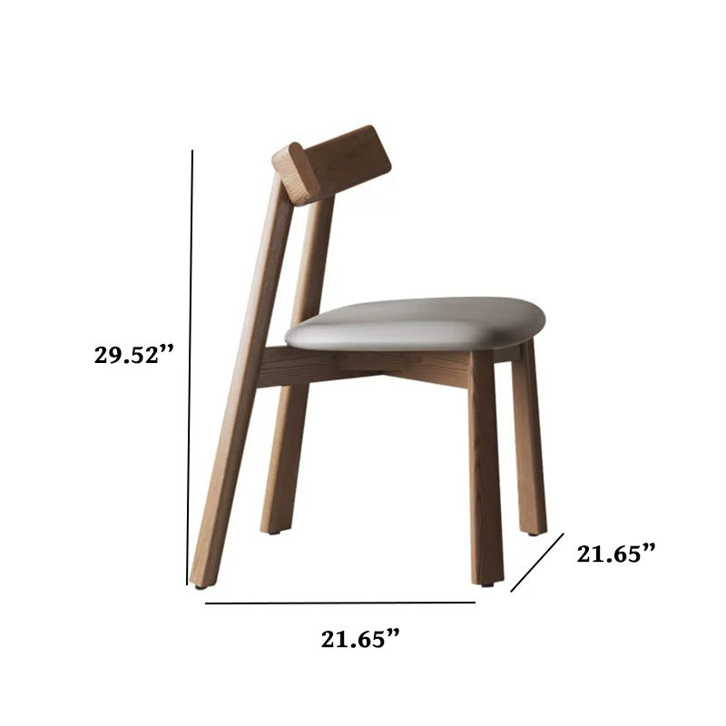 Mid-century Trapezoidal Solid Wood Base Dining Table Set