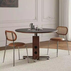 Walnut-colored Rectangular Solid Wood Base Dining Table - image 5