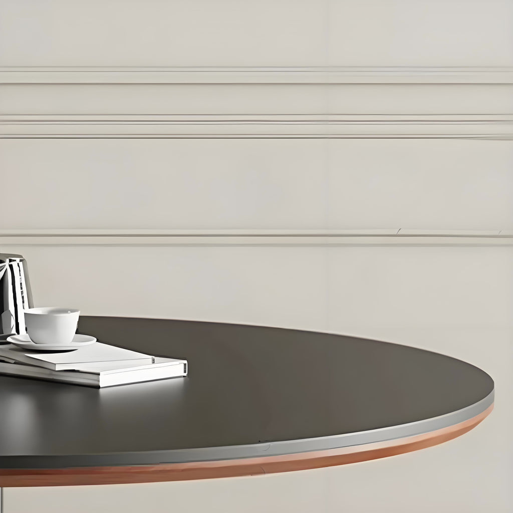 Walnut-colored Rectangular Solid Wood Base Dining Table - image 7