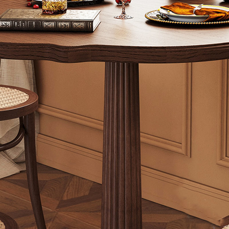 Lotus-edge Solid Wood Dining Table - image 6