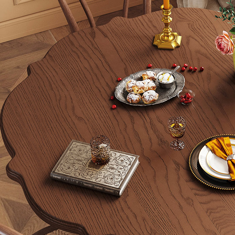 Lotus-edge Solid Wood Dining Table - image 5