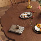Lotus-edge Solid Wood Dining Table - image 5
