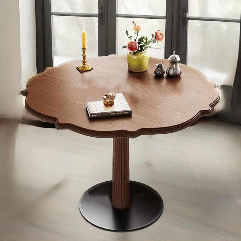 Lotus-edge Solid Wood Dining Table