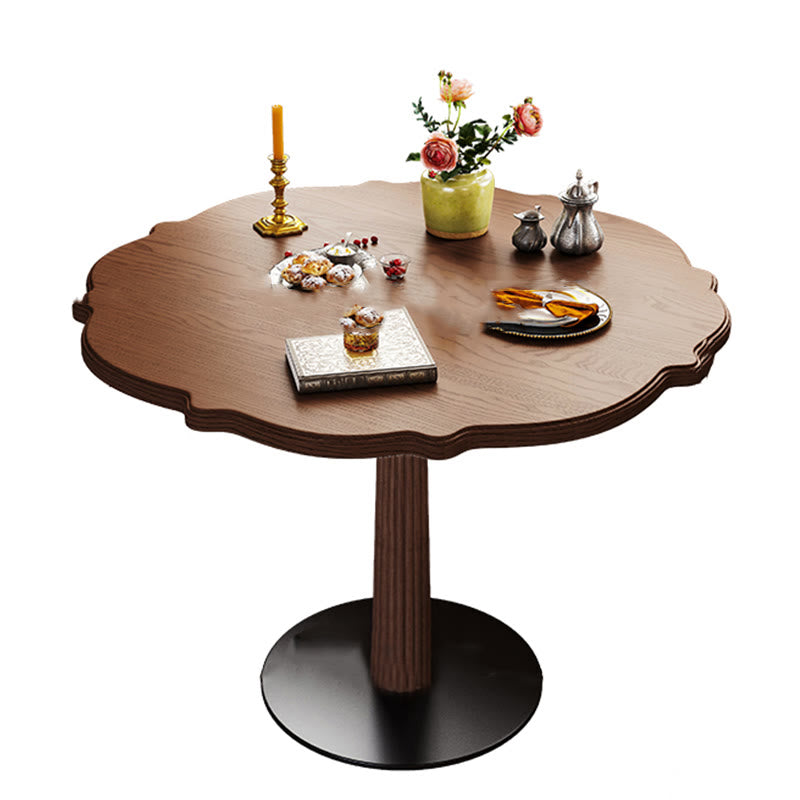 Lotus-edge Solid Wood Dining Table - image 1