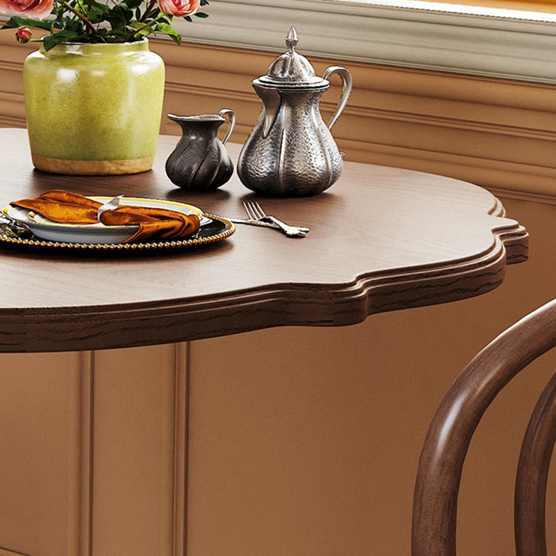 Lotus-edge Solid Wood Dining Table