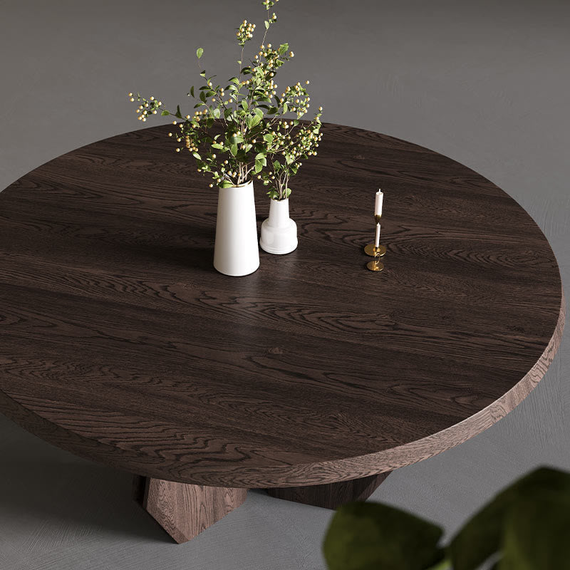 Fan-shaped Angular Solid Wood Dining Table - image 5
