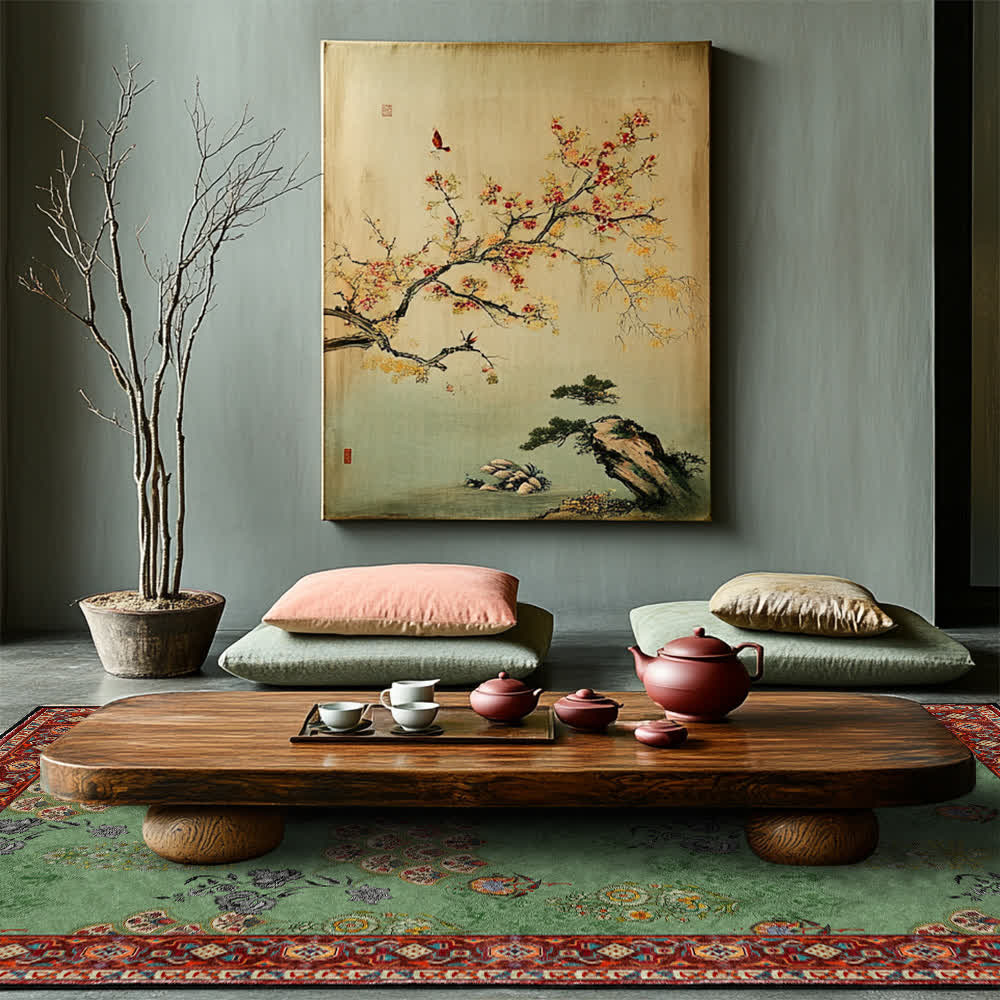 Washable Vintage Floral Anti-slip Area Rug - image 8