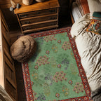 Washable Vintage Floral Anti-slip Area Rug - 95" x 119" - image 2