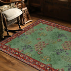 Washable Vintage Floral Anti-slip Area Rug - image 9