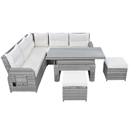 4Pcs Outdoor Rattan Patio Furniture Set