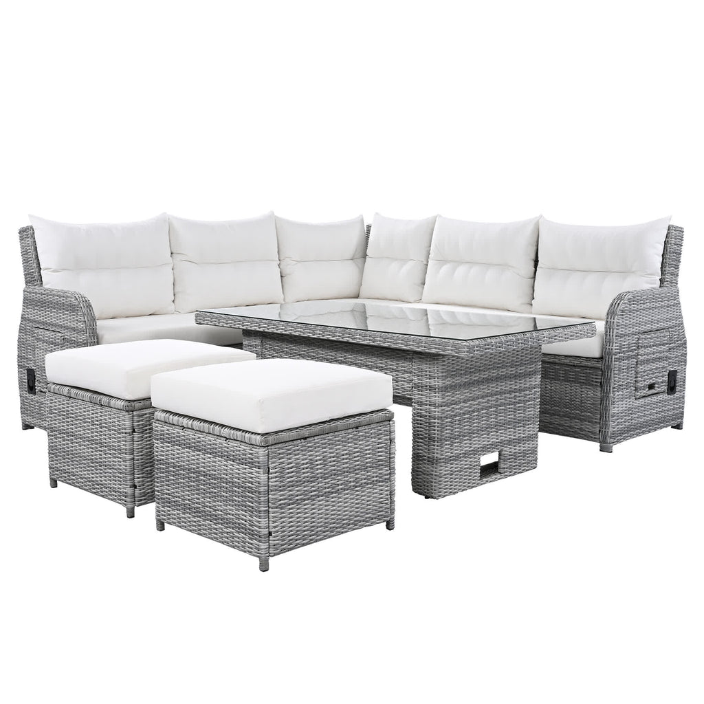 4Pcs Outdoor Rattan Patio Furniture Set - image 9