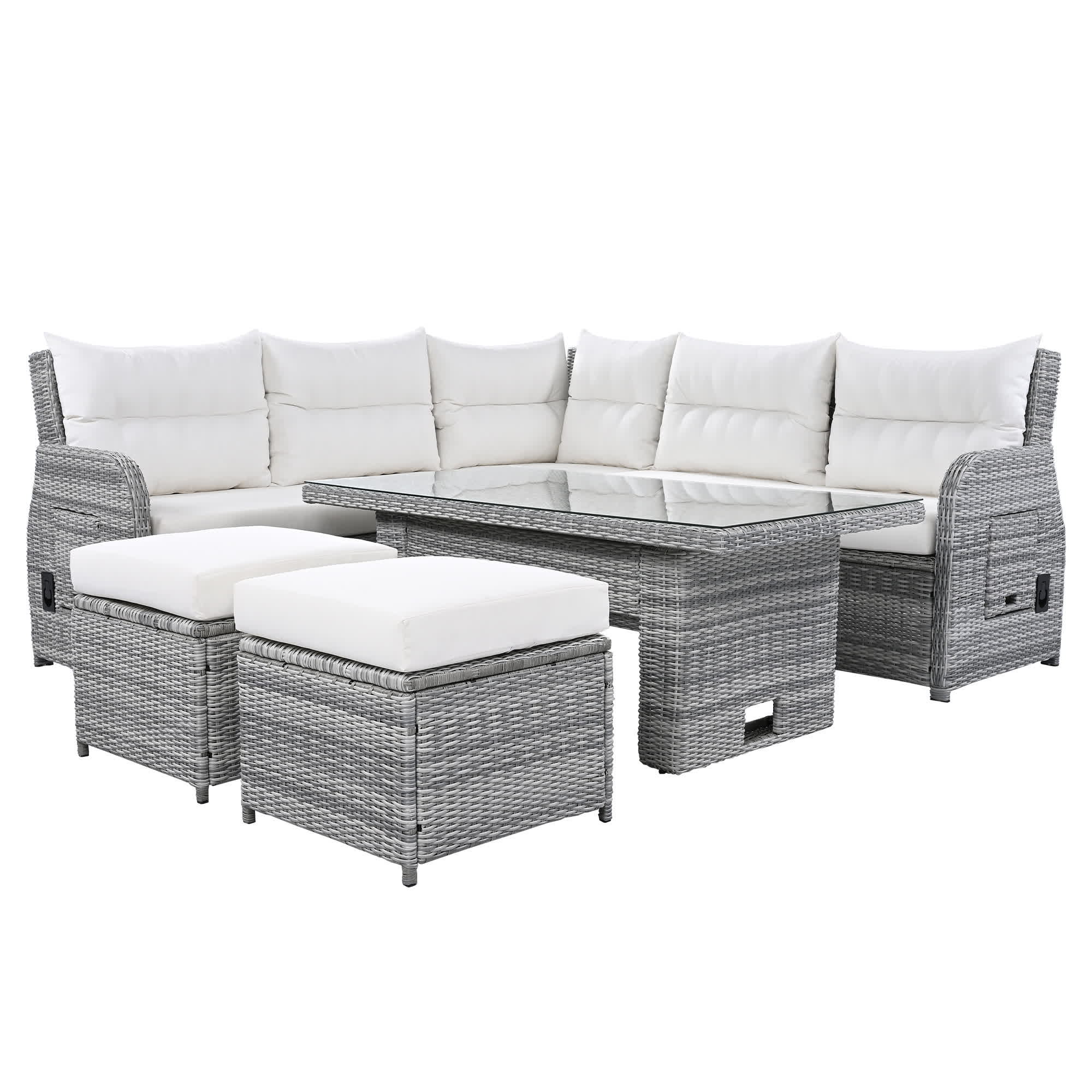 4Pcs Outdoor Rattan Patio Furniture Set - image 9