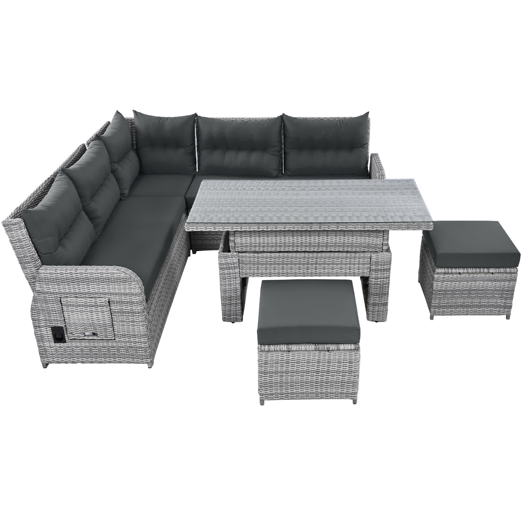 4Pcs Outdoor Rattan Patio Furniture Set - image 22