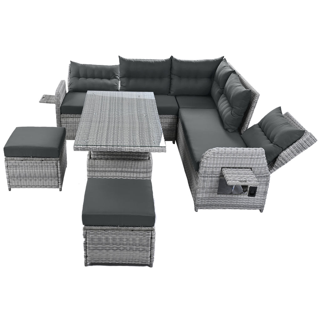 4Pcs Outdoor Rattan Patio Furniture Set - image 23