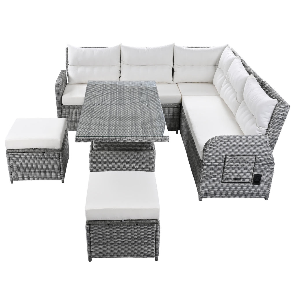 4Pcs Outdoor Rattan Patio Furniture Set - image 7