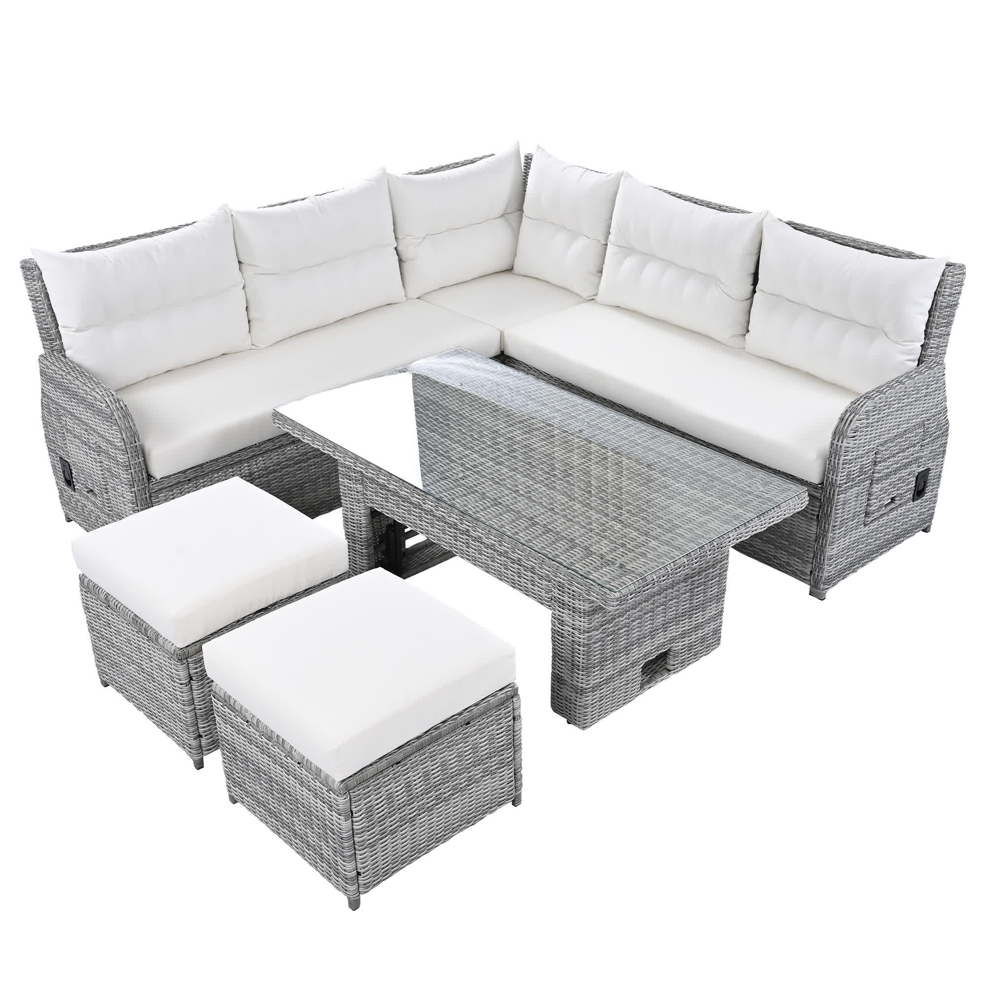 4Pcs Outdoor Rattan Patio Furniture Set - image 8