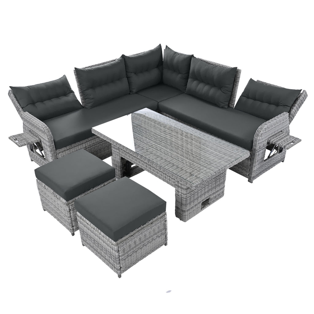 4Pcs Outdoor Rattan Patio Furniture Set - image 24