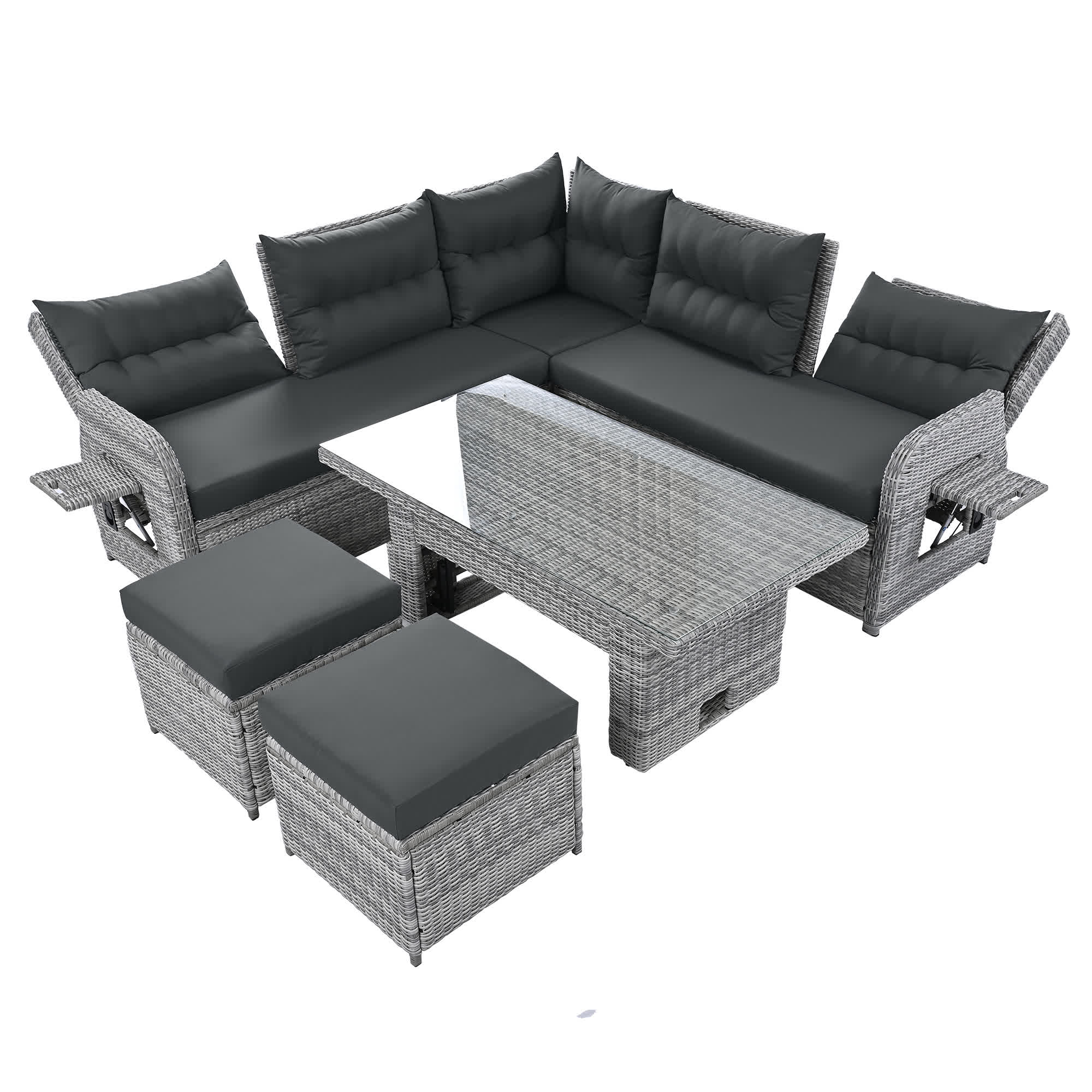4Pcs Outdoor Rattan Patio Furniture Set - image 24