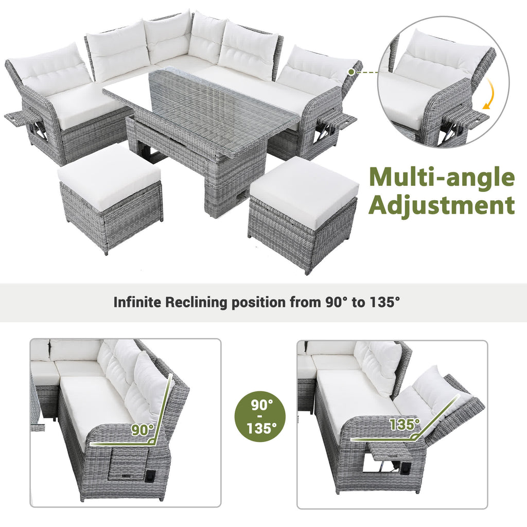 4Pcs Outdoor Rattan Patio Furniture Set - image 3