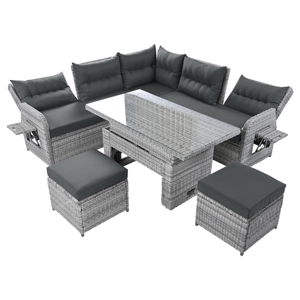 4Pcs Outdoor Rattan Patio Furniture Set - image 20