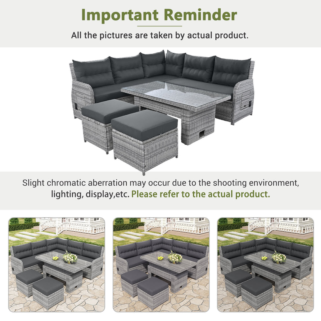 4Pcs Outdoor Rattan Patio Furniture Set - image 19