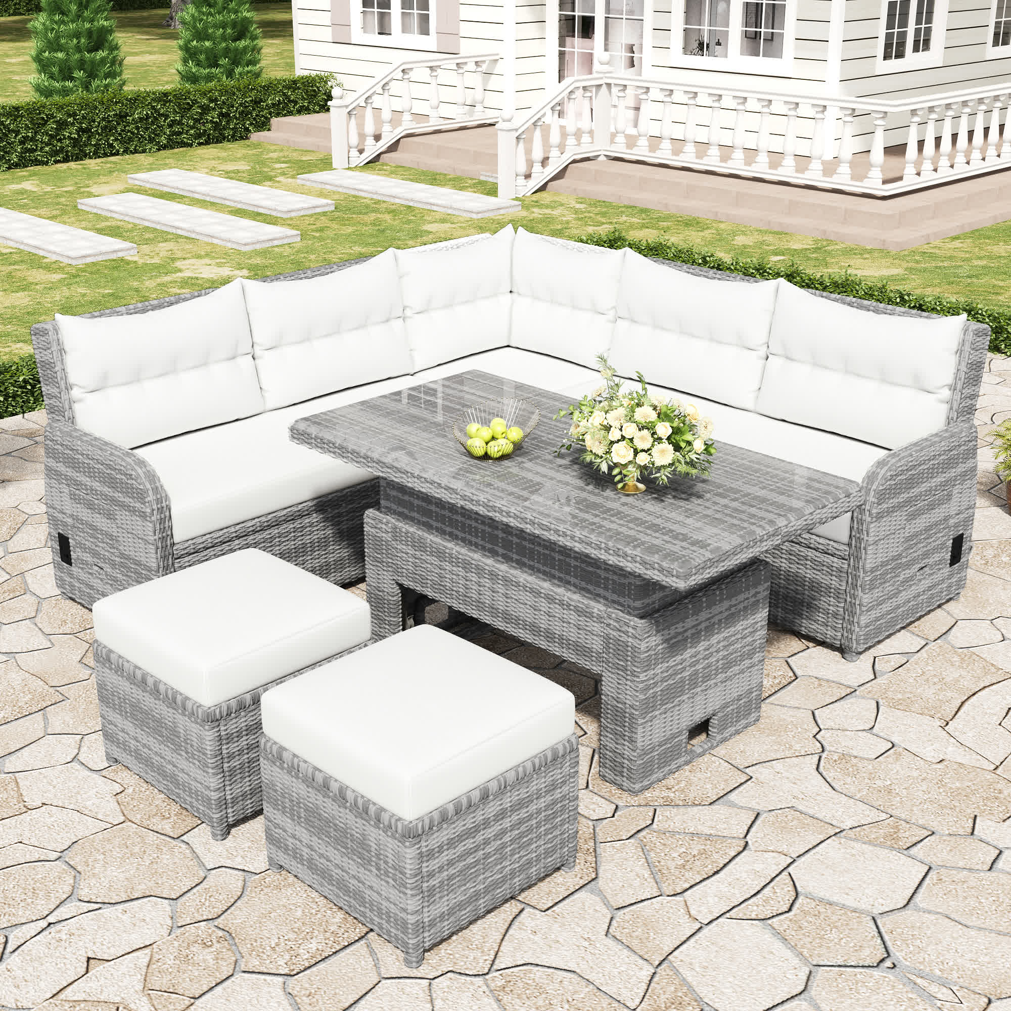4Pcs Outdoor Rattan Patio Furniture Set - image 2
