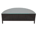 5Pcs Outdoor Patio Sectional Furniture Half-Moon Sofa Set - image 12