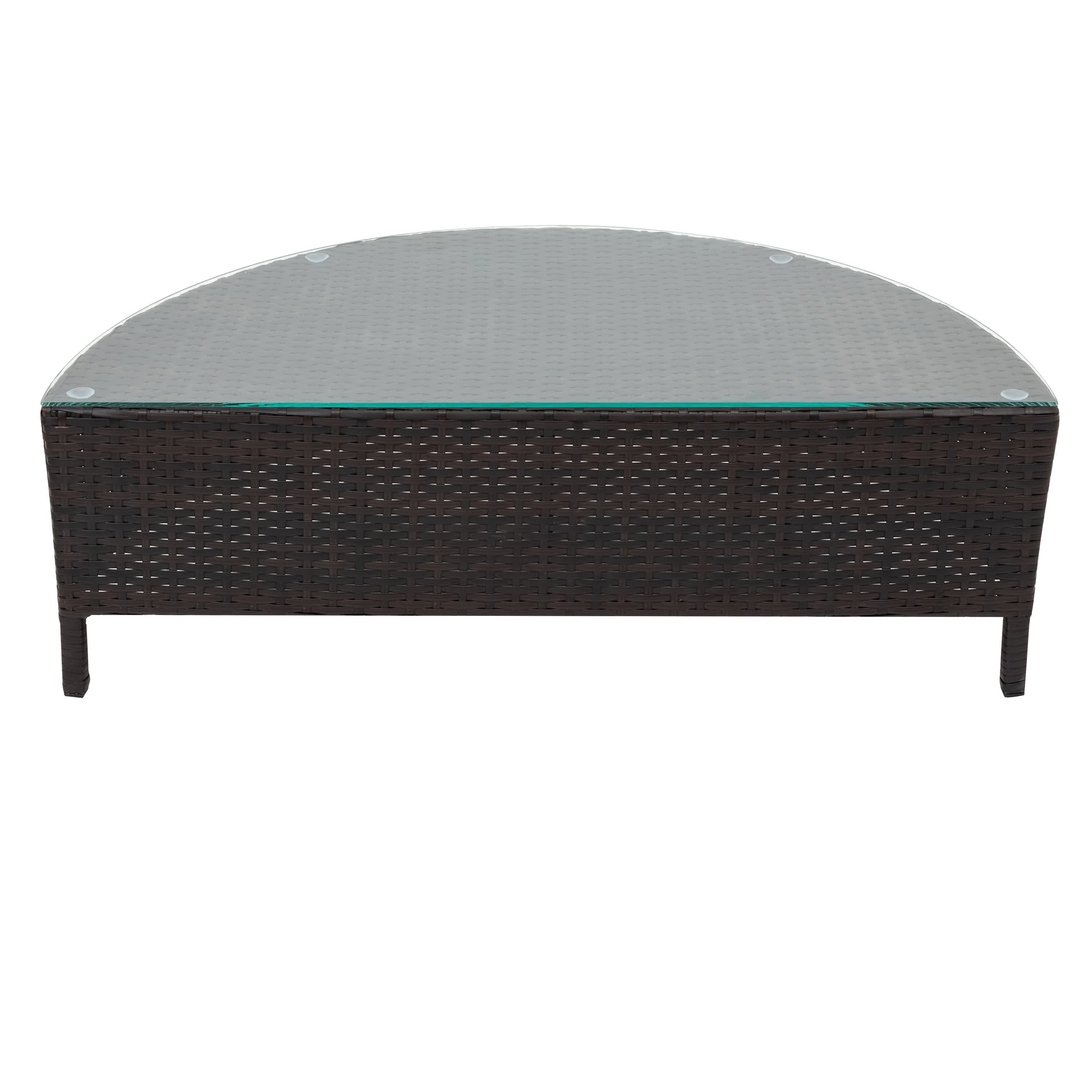 5Pcs Outdoor Patio Sectional Furniture Half-Moon Sofa Set - image 12