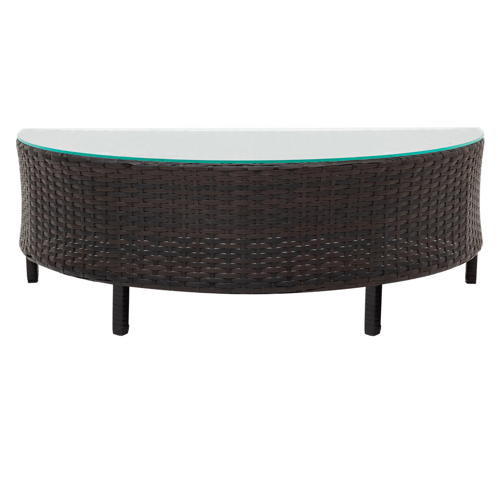 5Pcs Outdoor Patio Sectional Furniture Half-Moon Sofa Set - image 11