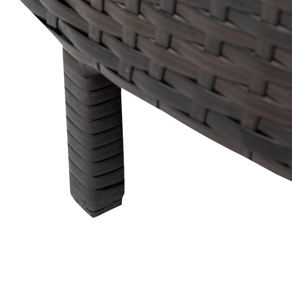 5Pcs Outdoor Patio Sectional Furniture Half-Moon Sofa Set