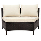 5Pcs Outdoor Patio Sectional Furniture Half-Moon Sofa Set - image 7