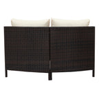 5Pcs Outdoor Patio Sectional Furniture Half-Moon Sofa Set - image 8