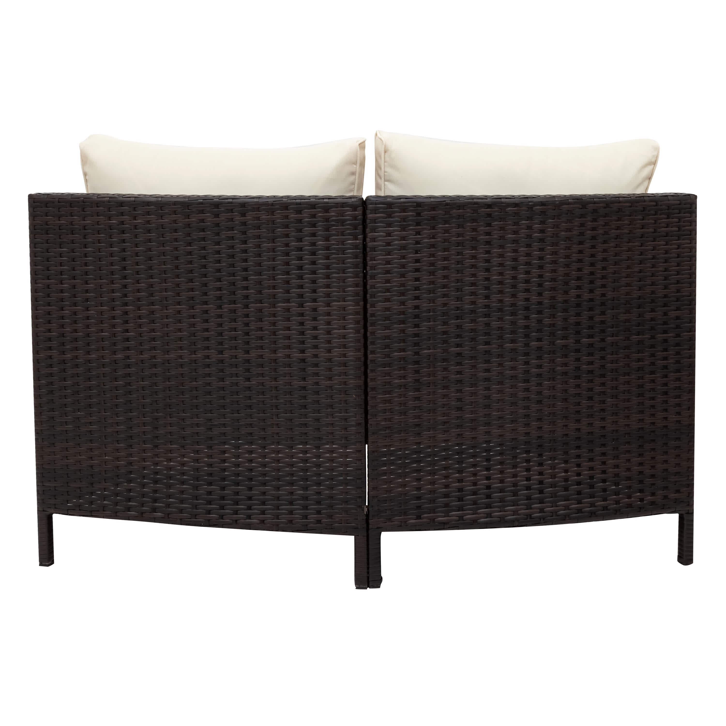 5Pcs Outdoor Patio Sectional Furniture Half-Moon Sofa Set - image 8