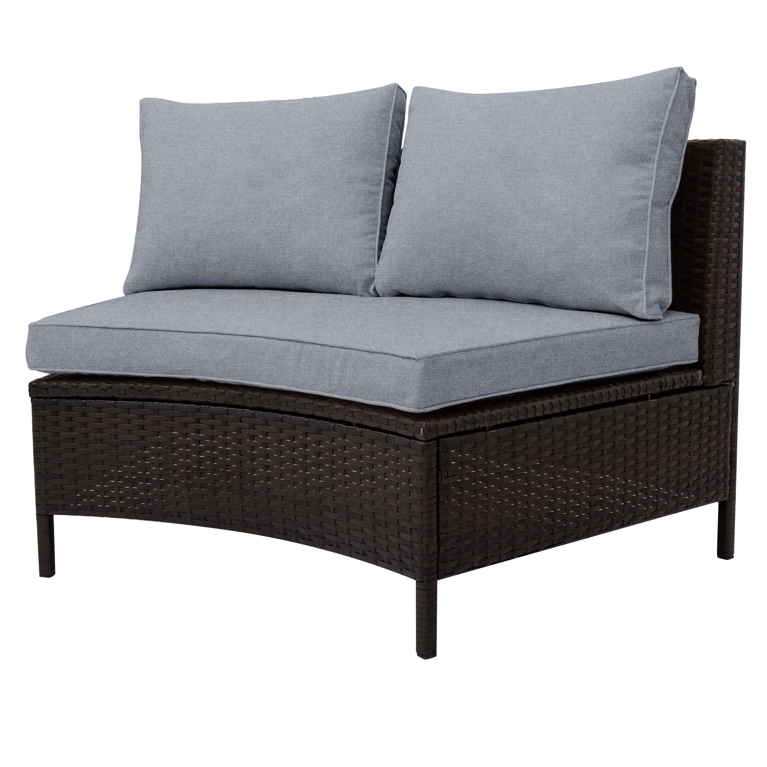 5Pcs Outdoor Patio Sectional Furniture Half-Moon Sofa Set - image 23
